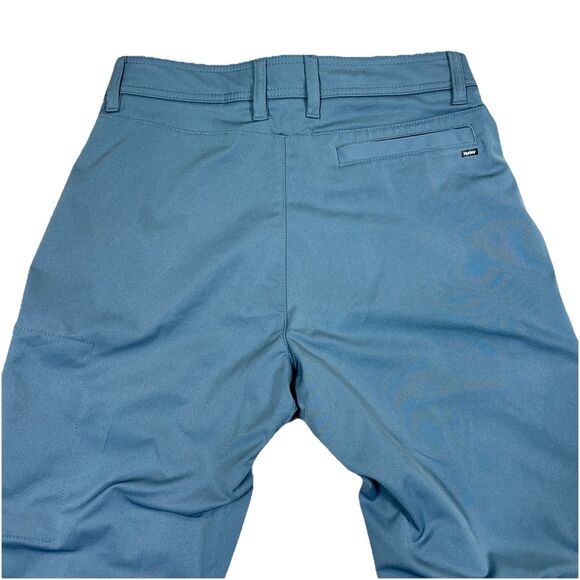 Hurley Jet Set Tech Pants Men Size 32 X 33 Blue Flat Front Comfort City Outdoor - Picture 12 of 14